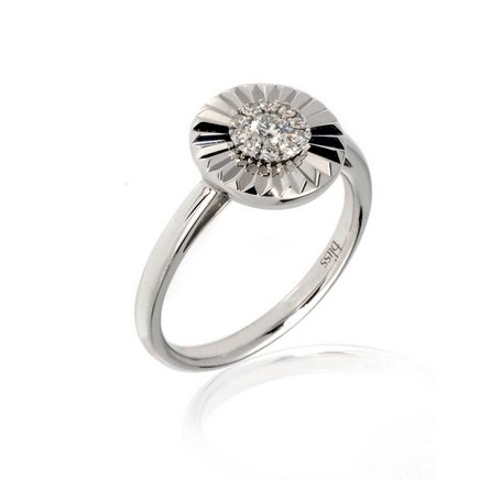 Bliss By Damiani 18K White Gold Diamond 0.18ct Ring - Maple City