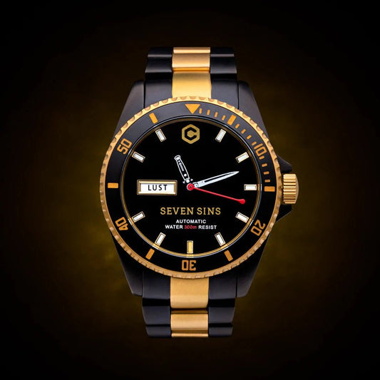 Core Timepiece - Black Gold Automatic Diver - Maple City Timepieces