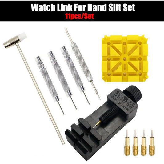 11Pcs/set Watch Link For Band Slit Strap Bracelet Chain Pin Remover Adjuster Repair Tool Kit For Men Women Watch - Maple City Timepieces