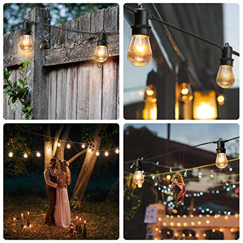 128Ft Outdoor LED String Lights with 38+2 S14 Bulbs, OxyLED Hanging Outdoor Garden LED Bulb String Lights Waterproof, Patio String Lights for Indoor Bedroom Wedding Party - Maple City Timepieces
