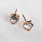 18k Rose Gold Plated Stud Earrings, Stunning 6mm Swarovski Crystals, Jewellery for Women, a Wonderful Gift for Her, Lovely Birthday or Mothers Day Gift, Comfortable Earrings for Every Day Wear - Maple City Timepieces
