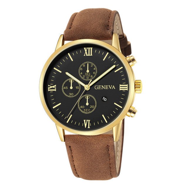 2022 Relogio Masculino Watches Men Fashion Sport Stainless Steel Case Leather Strap Watch Quartz Business Wristwatch Reloj Hombr - Maple City Timepieces