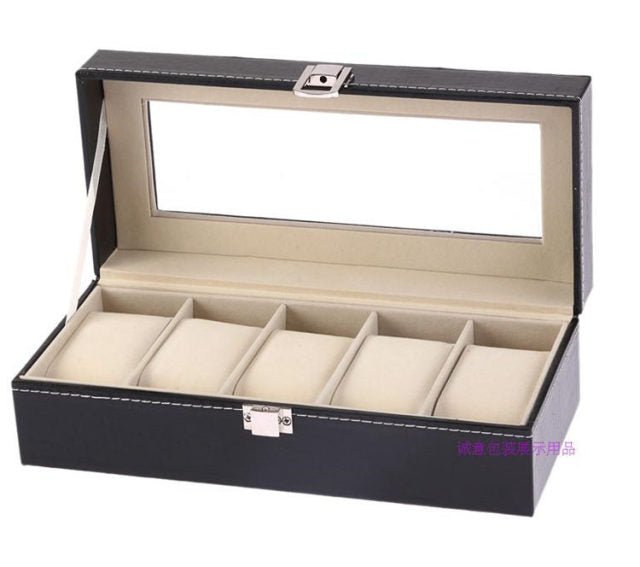 2/6/10/12 Slots PU Leather Watch Storage Box Organizer New Mechanical Mens Watch Display Holder Cases Jewelry Gift Boxes Case - Maple City Timepieces