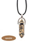 42cm Natural Yellow Tiger Crystal Hexagonal Column Pendants Stone Leather Chains Suitable For Women Necklace Amulet Jewelry DIY - Maple City Timepieces