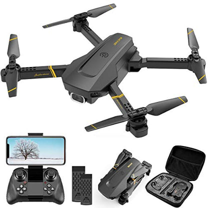 4DV4 Drone with 1080P Camera for Adults Kids,HD FPV Live Video Foldable RC Quadcopter Helicopter for Beginners Toys Gift,Trajectory Flight, App Control,Altitude Hold ,One Key Returnand, 2 Batteries - Maple City Timepieces
