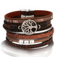 ALLYES Tree of Life Charm Pearl Leather Bracelets for Women Fashion Ladies Bohemian Multilayer Wide Wrap Bracelet Female Jewelry - Maple City Timepieces