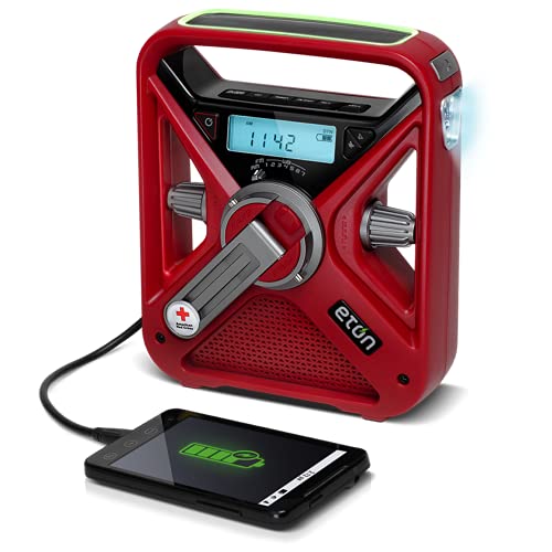 American Red Cross Emergency NOAA Weather Radio with USB Smartphone Charger, LED Flashlight & Red Beacon - Maple City Timepieces