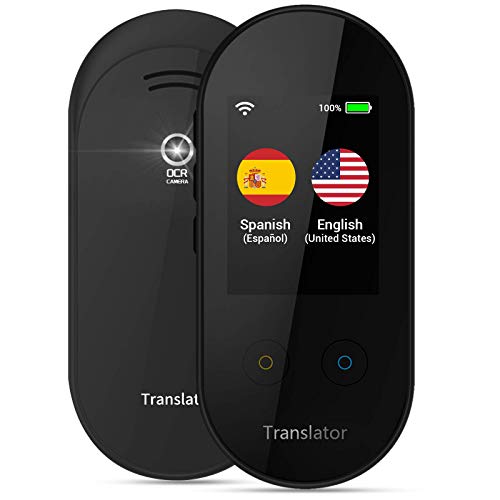 ANFIER Language Translator Device with AI Voice Translator (W08) with 2.4 inch Touchscreen Image Translation-108 Languages and Two Way Translator |Wi-Fi|-Black - Maple City Timepieces