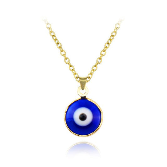Antique 25MM 30MM 35MM Deep Sea Blue Evil Eye Pendant Necklace Turkish Blue Eye Choker Glass Eye Leather Rope Chain Jewelry Gift - Maple City Timepieces