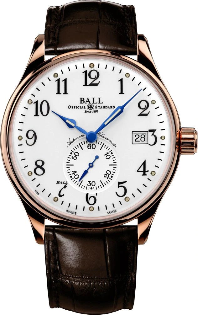 Ball Standard Time NM3888D-PG-LCJ-WH - 18K Gold - Maple City Timepieces