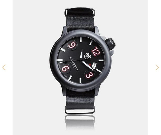Bausele - PILOT AUTO | SWISS MADE | ALL BLACK - Maple City Timepieces
