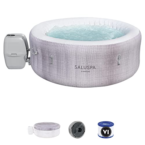 Bestway SaluSpa Milan AirJet Plus Inflatable Hot Tub (77" x 28") Spa Fits 4-6 Adults, Navy - Maple City Timepieces