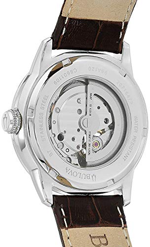 Bulova 96A120 Men\'s Mechanical Automatic - and Timepieces Maple City with Leather Strap Watch Brown Dial