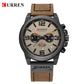 CURREN Mens Watches Top Luxury Brand Waterproof Sport Wrist Watch Chronograph Quartz Military Genuine Leather Relogio Masculino - Maple City Timepieces