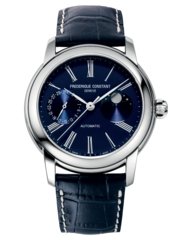 Fredrique constant -Classic Moonphase Manufacture 42MM Blue Dial Automatic FC-712MN4H6 - Maple City Timepieces