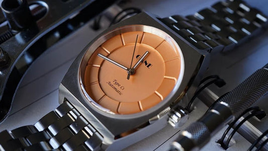 GANE - C1 Automatic Sandy Salmon on Bracelet - Maple City Timepieces