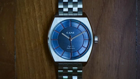 GANE - C2 Automatic Brushed Blue on Bracelet - Maple City Timepieces