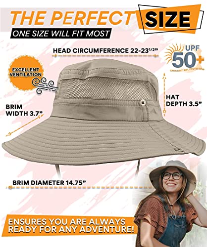 GearTOP Fishing Hat and Safari Cap with Sun Protection - Premium Hats for Men and Women (Army Green, 7-7 1/2) - Maple City Timepieces