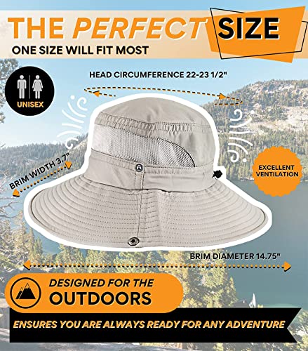 GearTOP Fishing Hat and Safari Cap with Sun Protection - Premium Hats for Men and Women (Army Green, 7-7 1/2) - Maple City Timepieces