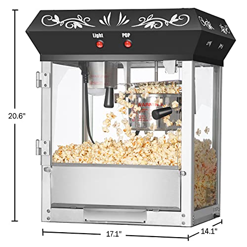 Great Northern Popcorn Red 6 oz. Ounce Foundation Old-Fashioned Movie Theater Style Popcorn Popper - Maple City Timepieces