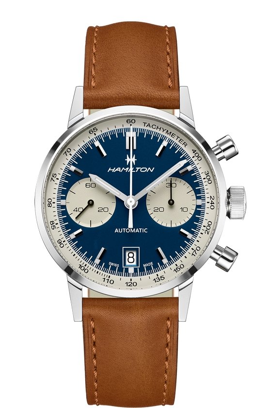 Hamilton American Classic Intra-Matic Blue Dial 40 MM Automatic Chrono H38416541 - Maple City Timepieces