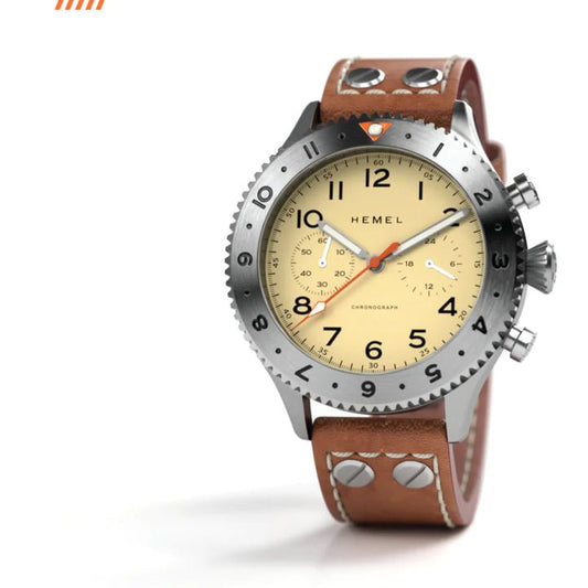 HEMEL-HF Series - Hemel HFT20 / VK64 configuration / Ivory Dial - Maple City Timepieces