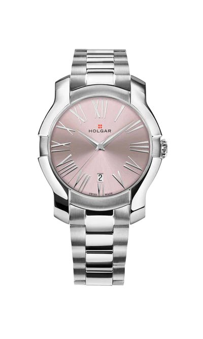 HOLGAR - Holgar Women's White Dial, 5N Rose Gold Case and Bracelet - Maple City Timepieces