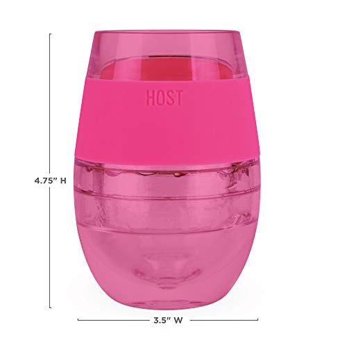 Host Cooling Cup Set of 1 Plastic Double Wall Insulated Freezable Drink Chilling Tumbler with Freezing Gel, Wine Glasses for Red and White Wine, 8.5 oz, Translucent Green - Maple City Timepieces