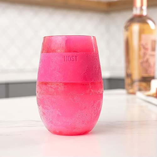 Host Cooling Cup Set of 1 Plastic Double Wall Insulated Freezable Drink Chilling Tumbler with Freezing Gel, Wine Glasses for Red and White Wine, 8.5 oz, Translucent Green - Maple City Timepieces