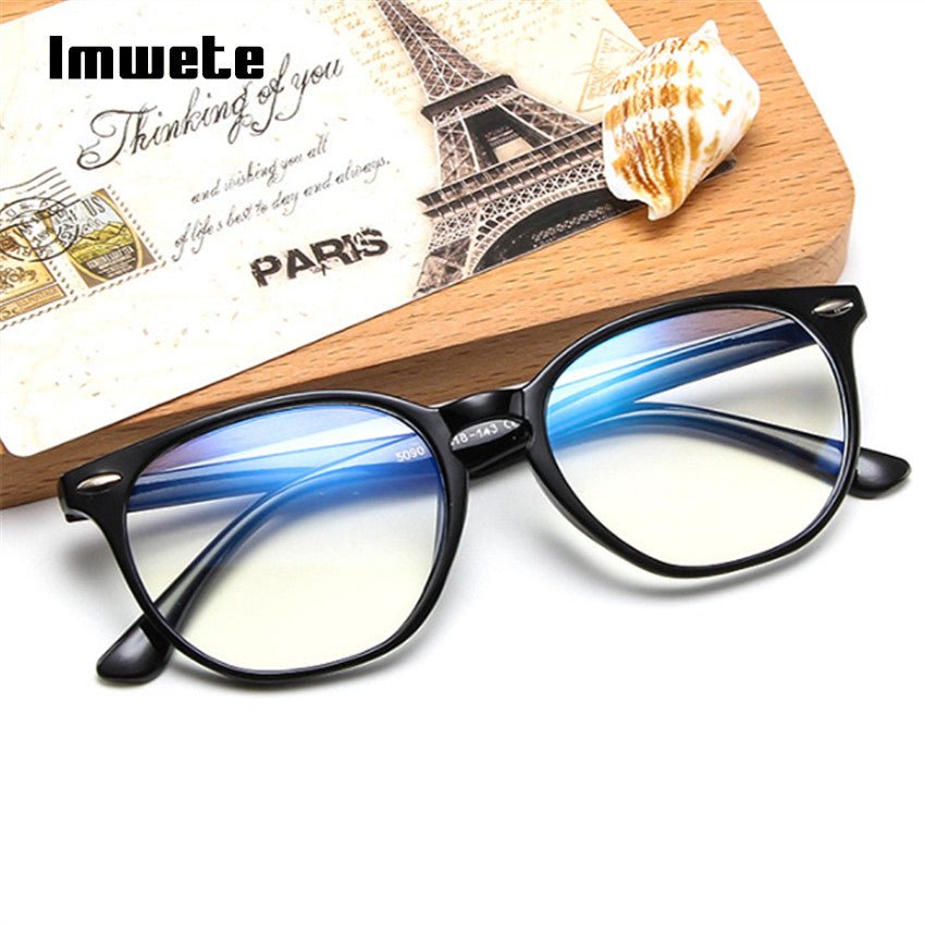 Imwete Anti Blue Light Computer Glasses Frame Men Women Transparent Gaming Glasses Frames Protection Eye Retro Spectacles Frames - Maple City Timepieces