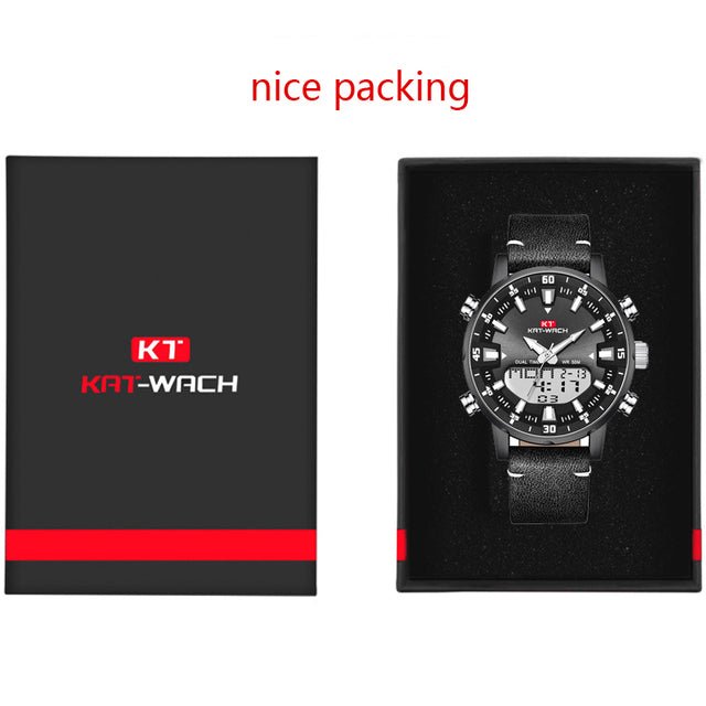 KAT-WACH Watch Male 2022 Sports Digital Watches Men Waterproof Steel Military Quartz Watch For Men Wristwatch Relogio Masculino - Maple City Timepieces