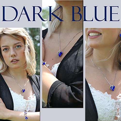 Leafael Birthstone Heart Necklace for Women | Birthstone Necklace With Healing Crystals | Allergy-Free Pendant Necklace with Gift Box Included - Maple City Timepieces