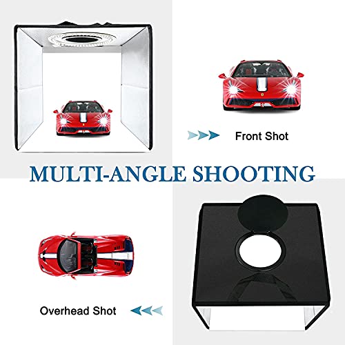 Light Box Photography 30cm/12"x12" Portable Photo-Box Booth, Mini Shooting Tent Kit with 112 LED Lights Dimmable, 6 Photo Backdrops for Product Photography - Maple City Timepieces