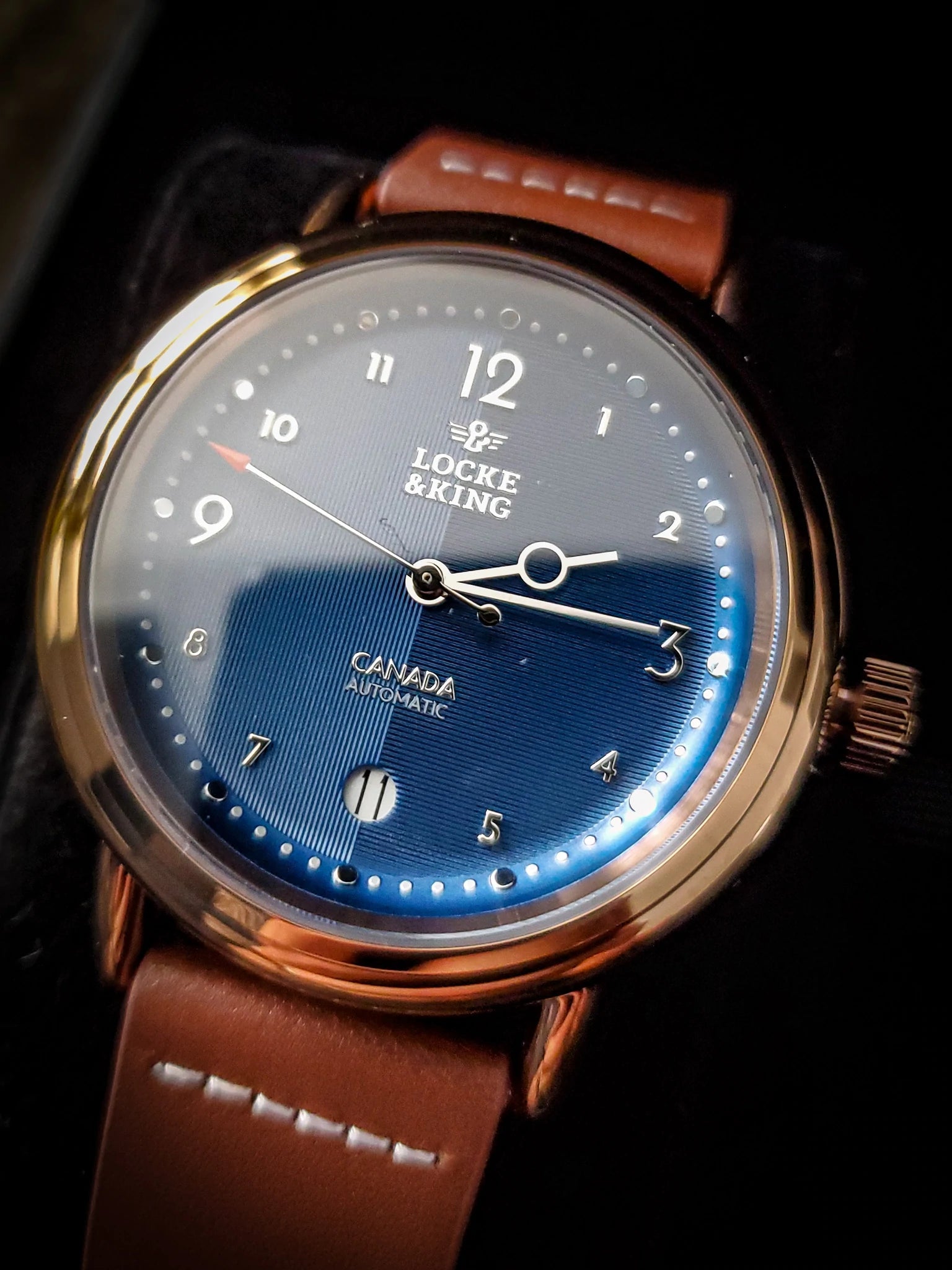 Locke & King -The Ossington - Copper & "Oxidized" Blue - Maple City Timepieces