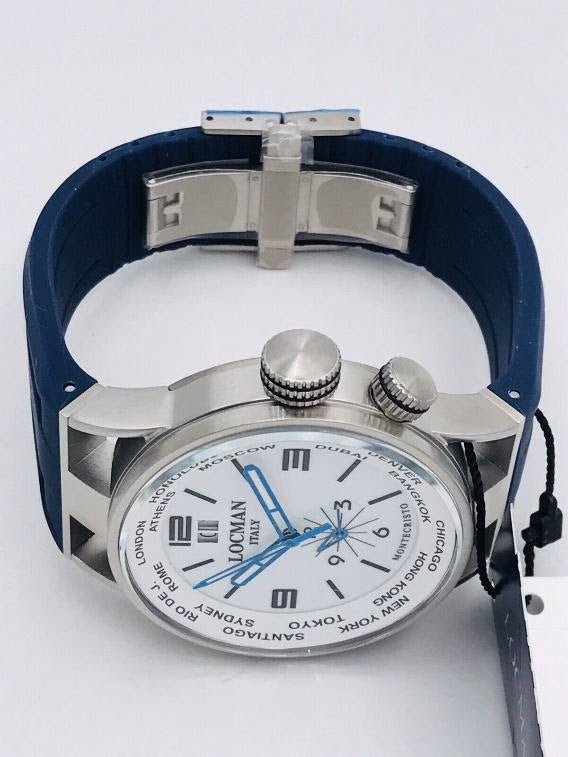 Locman Montecristo GMT World Blue Strap - Maple City Timepieces