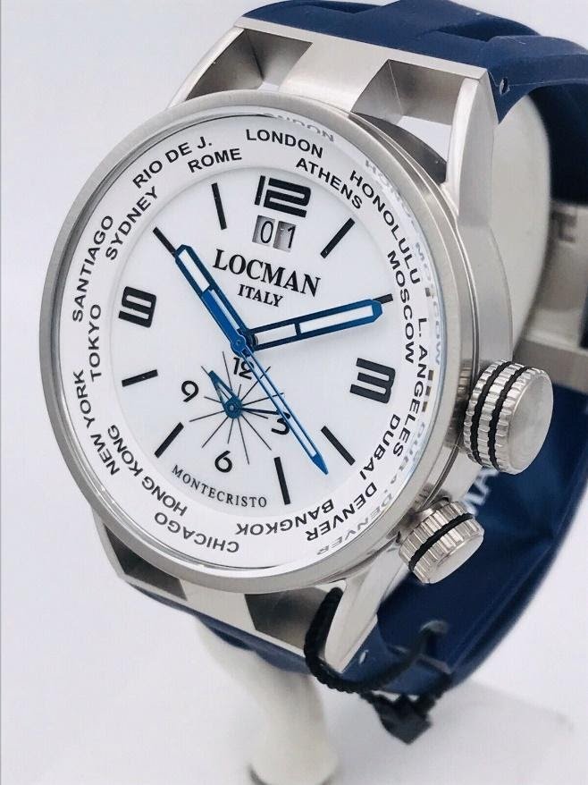 Locman Montecristo GMT World Blue Strap - Maple City Timepieces