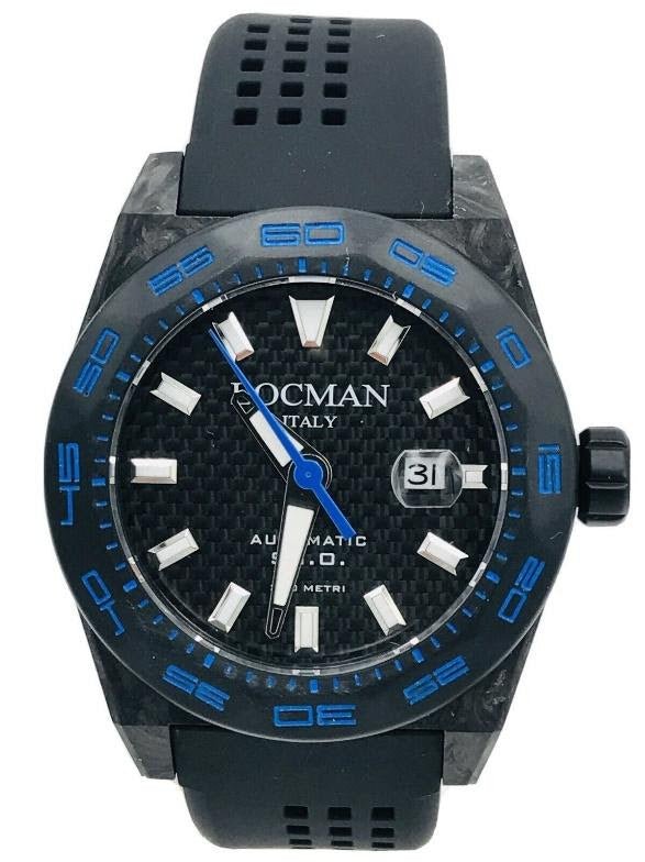Locman Stealth Carbon 300m Dark Blue Strap 216BLK/975 - Maple City Timepieces