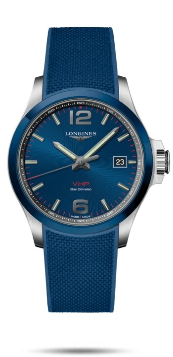 Longines -Conquest V.H.P Blue Dial 43MM Quartz L37294969 - Maple City Timepieces