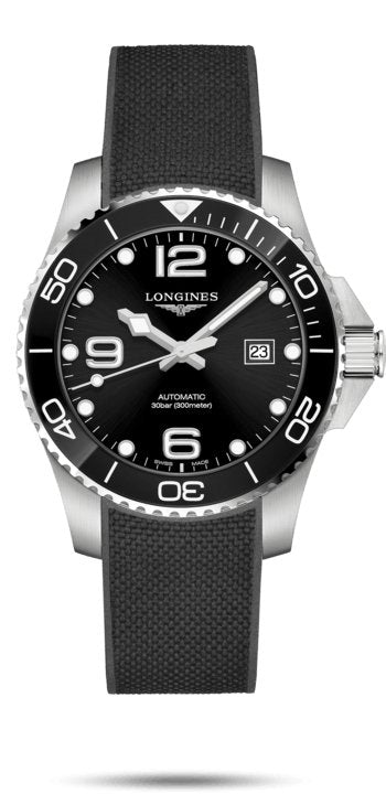 Longines -HydroConquest Black Dial Diver 43MM Automatic L37824569 - Maple City Timepieces