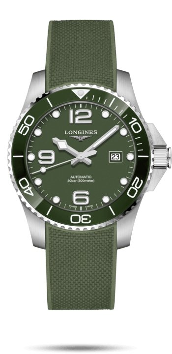 Longines-HydroConquest Green Dial Diver 43MM Automatic L37824069 - Maple City Timepieces