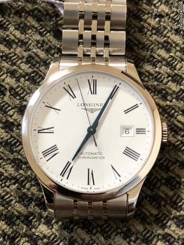Longines Record 40mm Automatic Chronometer. L2.821.4.11.6. - Maple City Timepieces