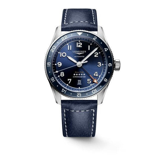 Longines Spirit Zulu Time Blue Dial 42 MM Automatic L38124932 - Maple City Timepieces