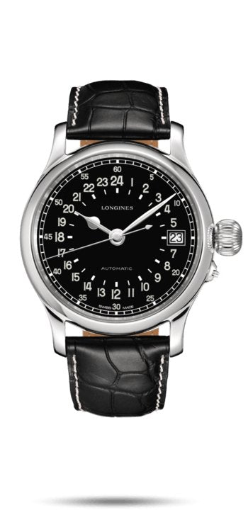 Longines Twenty-Four Hours Black Dial 47.50MM Automatic L27514534 - Maple City Timepieces