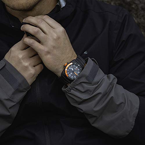 Luminox Bear Grylls Mens Watch Survival SEA Series - 3729: 42mm Black/Orange Stainless Steel Swiss Made 200 M Water Resistance - Maple City Timepieces
