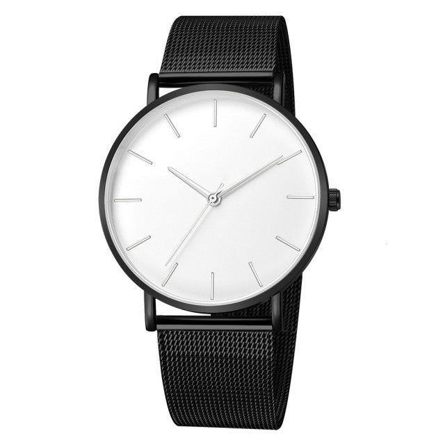 Luxury Watch Men Mesh Ultra-thin Stainless Steel Quartz Wrist Watch Male Clock reloj hombre relogio masculino Free Shipping - Maple City Timepieces