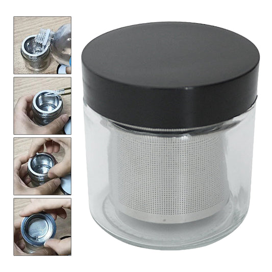 Manual Diamond Washing Cup Gemstone Cleaning Jar with Stainless Steel Sieve Watch Parts Clean Tool Jars Alcohol Cleaner - Maple City Timepieces