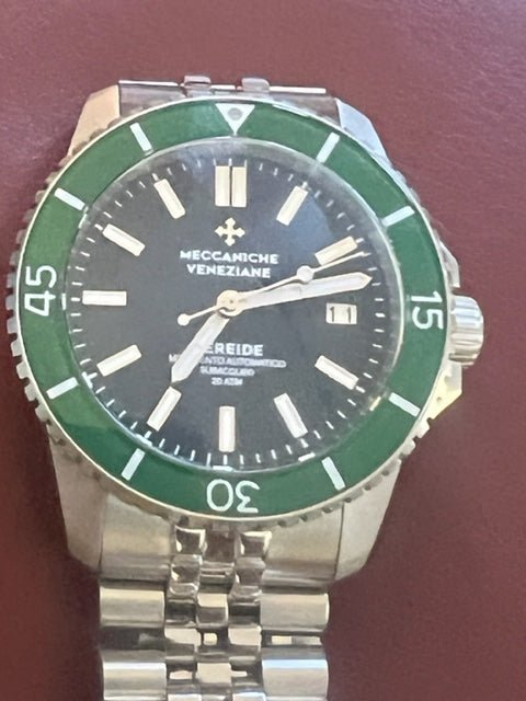 Meccaniche Veneziane Men's Automatic Diver Watch Nereide Green - Pre Owned - Maple City Timepieces