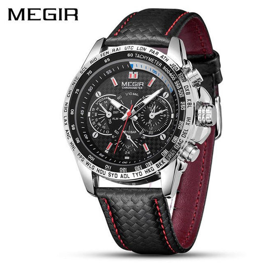 MEGIR Mens Watches Top Brand Luxury Quartz Watch Men Fashion Luminous Army Waterproof Men Wrist Watch Relogio Masculino 1010G - Maple City Timepieces
