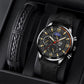 Men Sport Watch Stainless Steel Quartz Wristwatch Man Business Casual Simple Leather Bracelet Male Luminous Clock Watches - Maple City Timepieces