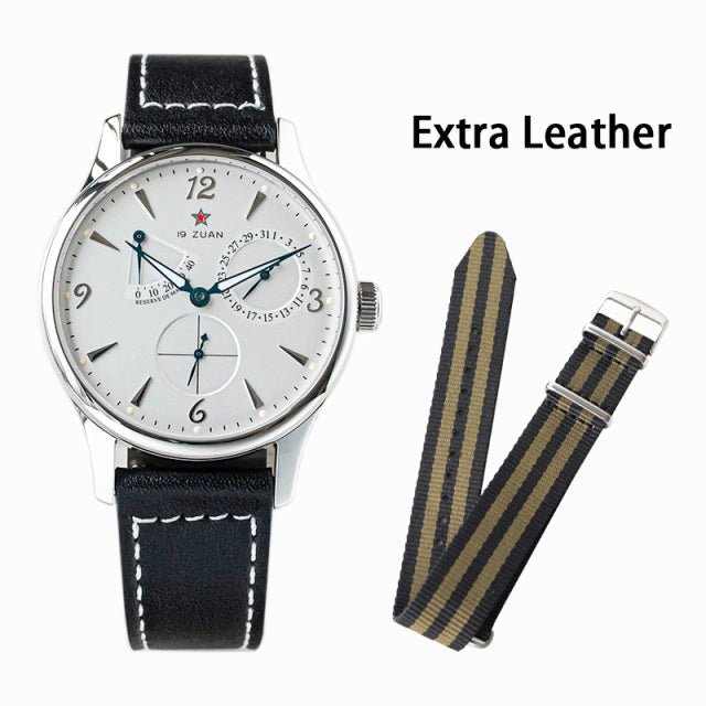 MEN WATCH 40MM 1963 AUTOMATIC MECHANICAL WRISTWATCH SEAGULL St17 MOVEMENT PILOT WATCH ARMY ORIGINAL AIR FORCE SAPPIRE GLASS - Maple City Timepieces